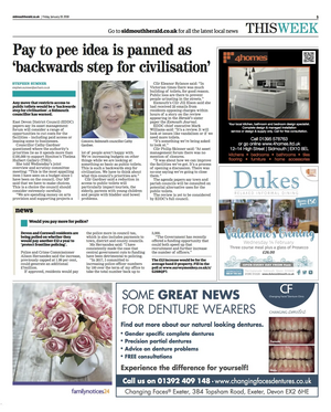 Sidmouth Herald article on public toilets