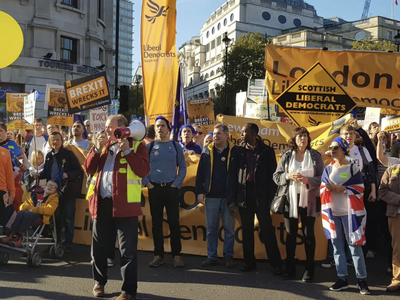 Front of libdems at March 20th October