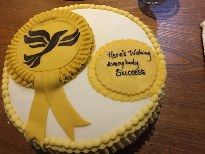 Lib Dem campaign cake, mak